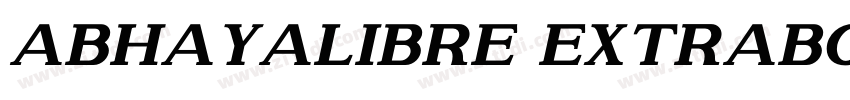 Abhayalibre ExtraBol字体转换